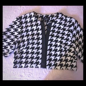Black & White Houndstooth cropped Jacket